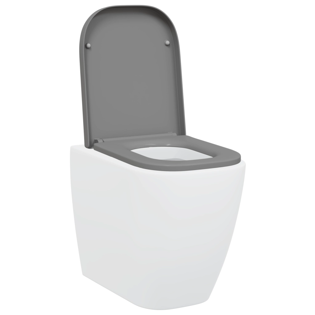 Sgabello per WC con chiusura morbida in Duroplast Grigio