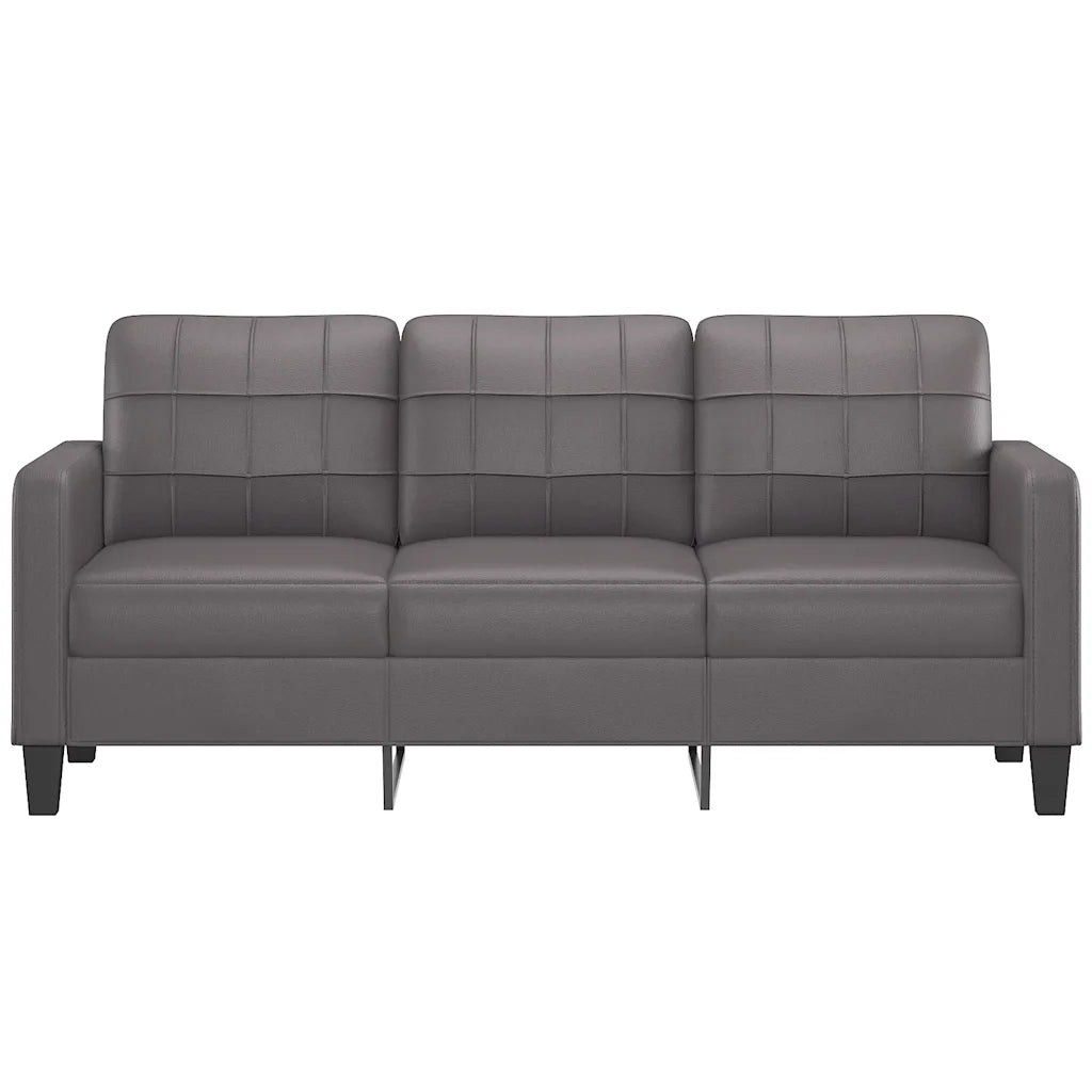 Divano a 3 Posti Grigio 180 cm in Similpelle 359124