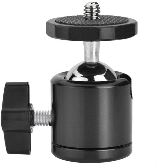 Testa Rotativa 360° Portatile - Tripode per Camera - Sostenibile - Mini Testa di Repulsione per Camera - Blocco Stabile - Facile da Utilizzare