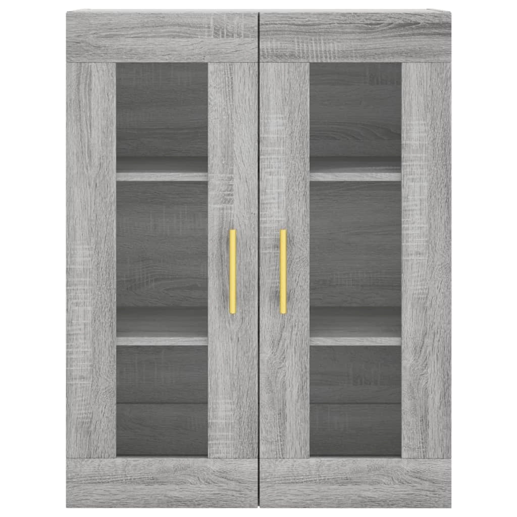 Buffet credenza cassettiera armadio mobile contenitore organizer cucina soggiorno salotto rovere Sonoma alto 69,5 x 34 x 180 cm legno ingegnerizzato grigio 02_0035496