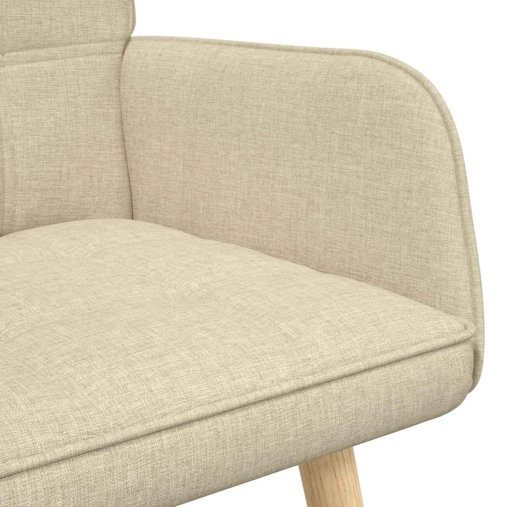 Sofa a Due Posti Crema 115 x 61 x 87 cm Tessuto