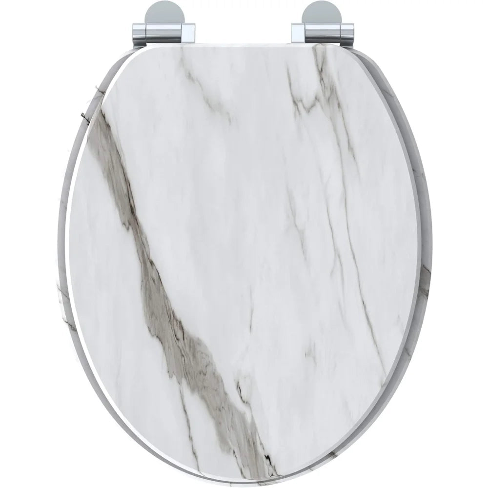 Allibert 824517 - sedile wc in marmo bianco, 373 x 53 x 46,5 cm