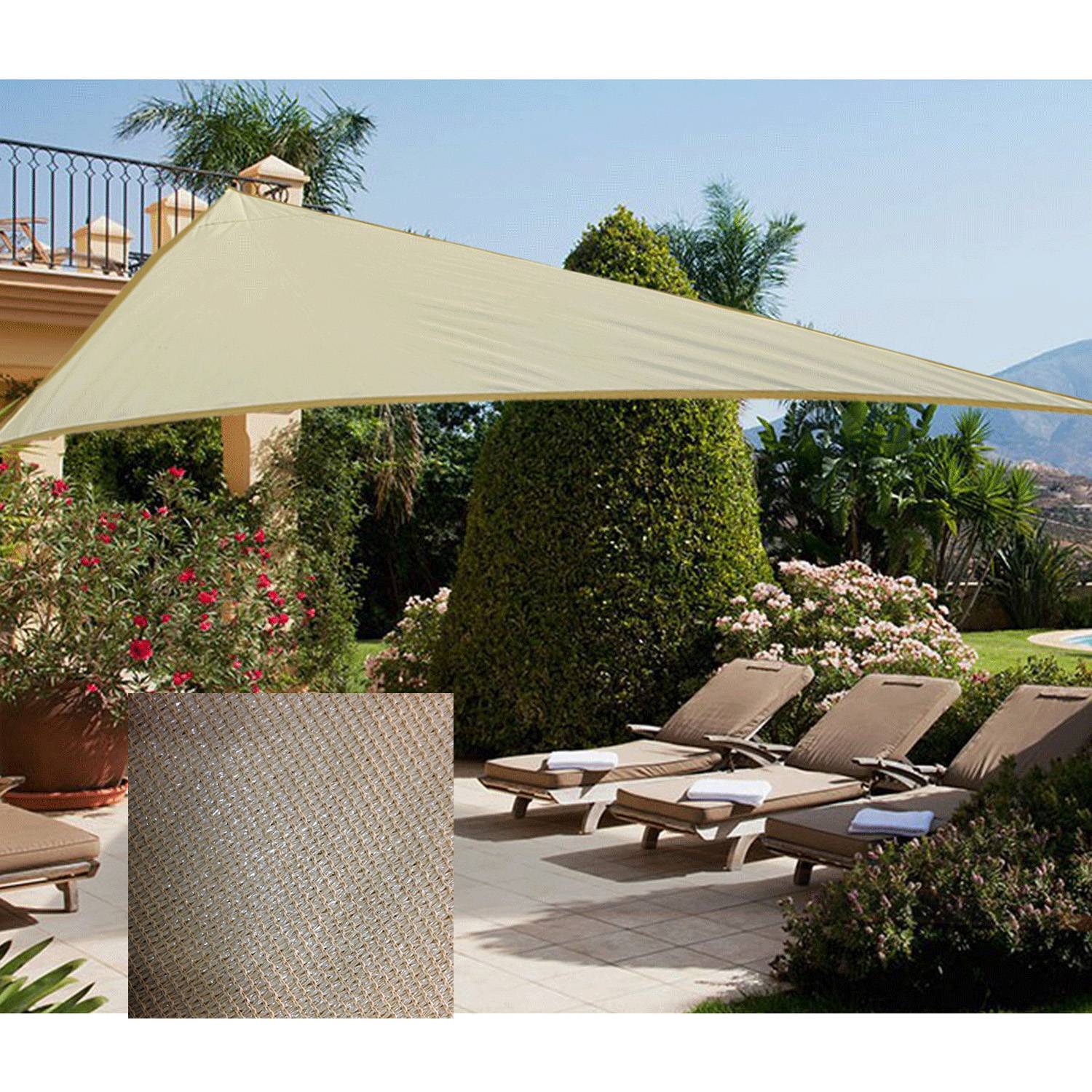 VELA OMBRA POSITANO TRIANGOLARE 5X5X5 MT