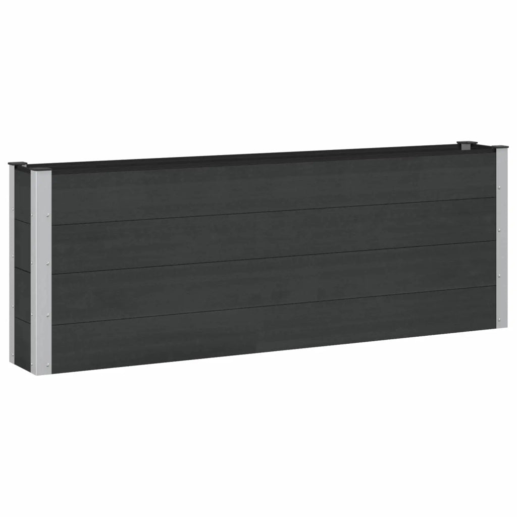 Letto rialzato da giardino Nero 200 x 30 x 72 cm 42039039