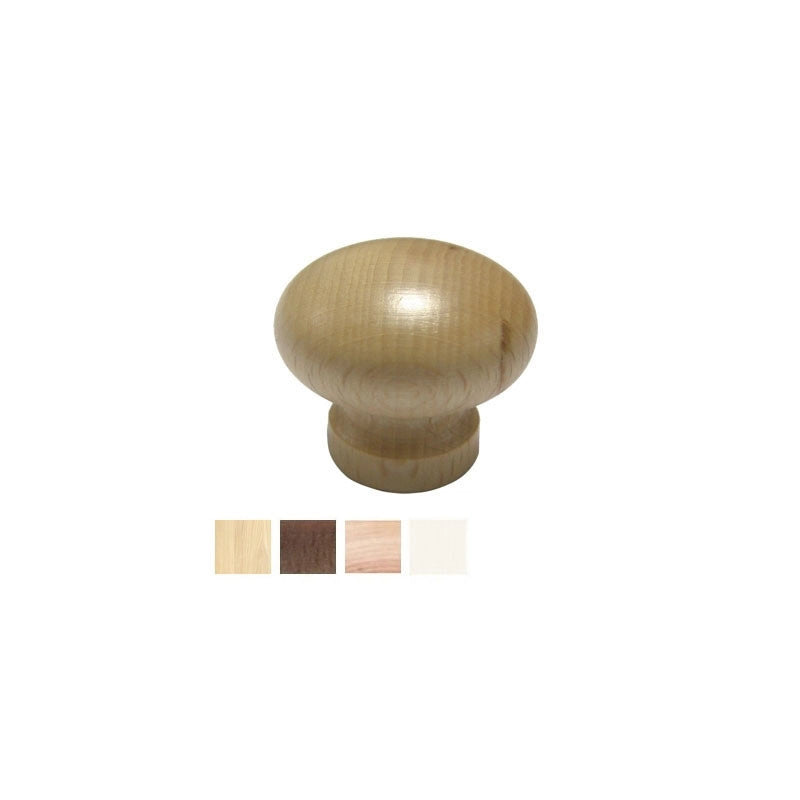 Pomolo Legno Liscio Naturale Mm 30 Mital