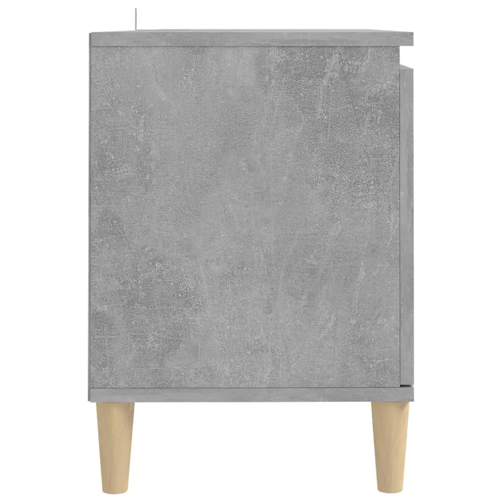 Mobile TV | Armadietto TV | Mobile Porta TV con Gambe in Legno Grigio Cemento 103,5x30x50 cm