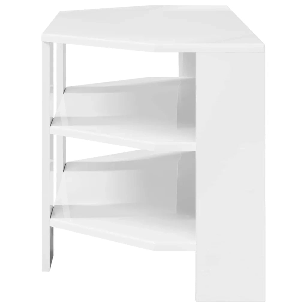 MobileTV | Armadietto TV | Mobile Porta TVAngolare Bianco ad Alto Lucido 102x40,5x45cm