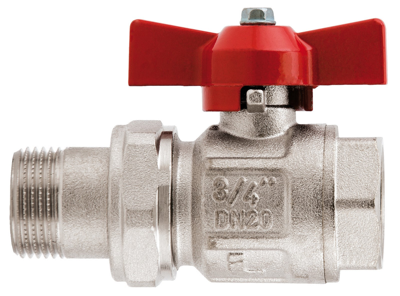 valvola a sfera con bocchettone per collettore grandezza 3/4 cod:ferx.95275