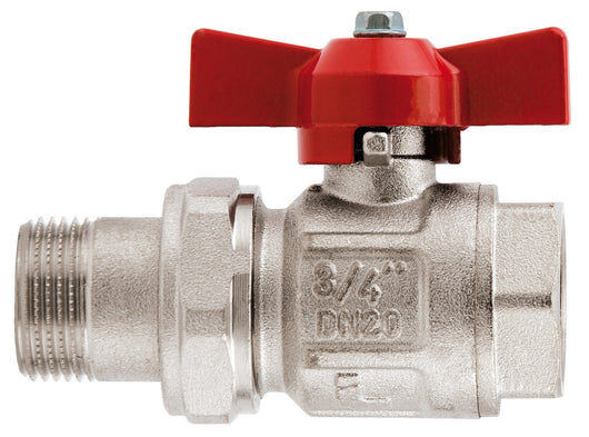 valvola a sfera con bocchettone per collettore grandezza 3/4 cod:ferx.95275