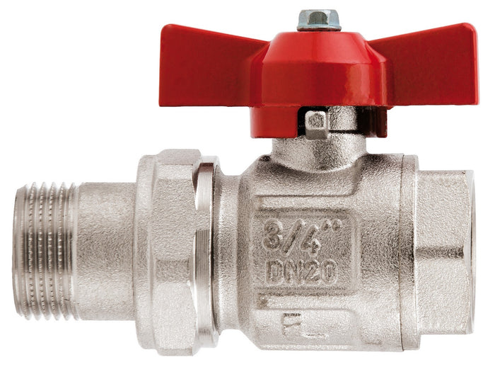 valvola a sfera con bocchettone per collettore grandezza 3/4 cod:ferx.95275