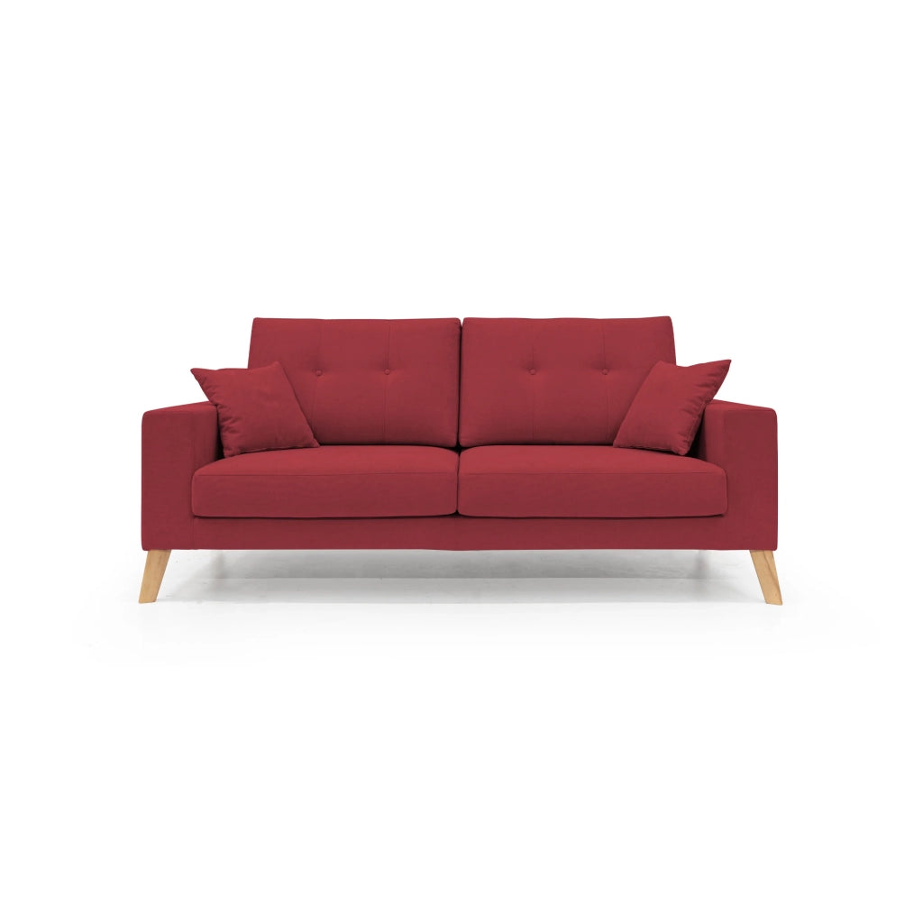 Danish Divano moderno in tessuto morbido impermeabile T02 206 cm rosso