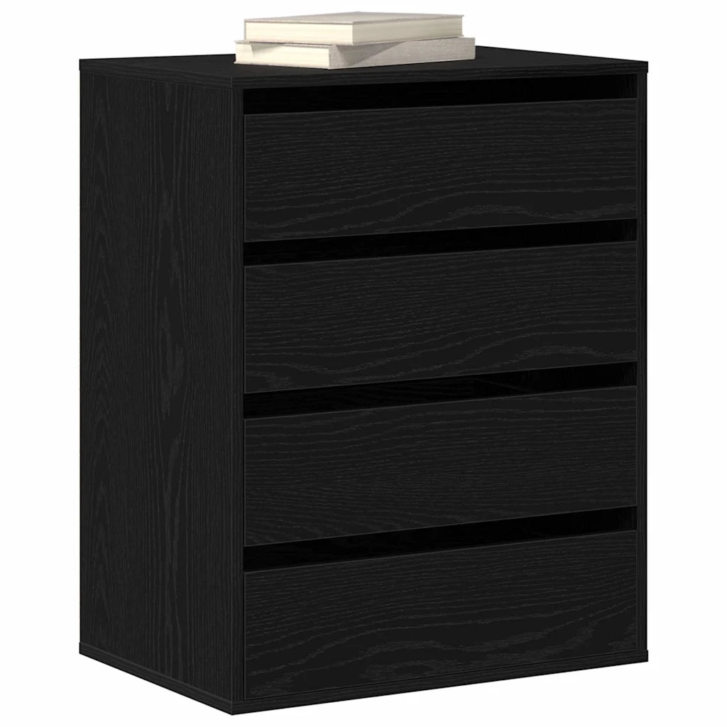 Mobile con Cassetti Nero 60 x 41 x 76 cm Legno multistrato 868922