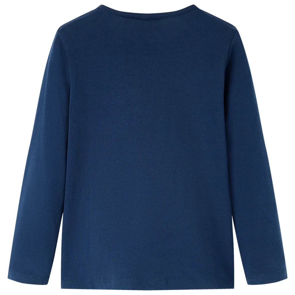 Maglietta per Bambini a Maniche Lunghe Blu Marino 128 13492