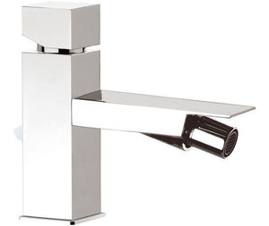 Miscelatore cube waterfall per bidet dotato di scarico