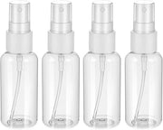 4 bottiglie spray vuote trasparenti da 30 ml - nebbia fine - portatile - per acqua, alcol, olii essenziali, profumo