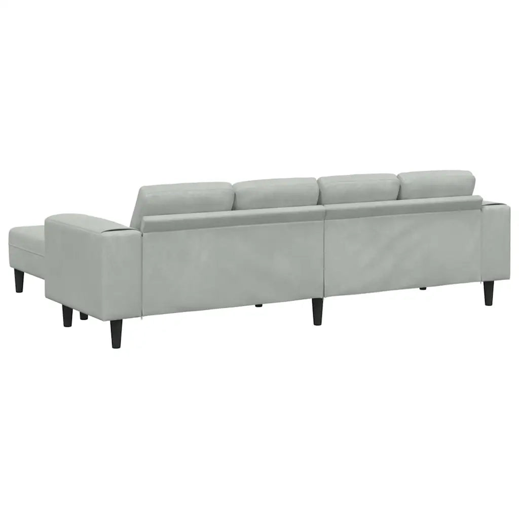 Set di divani 3 pcs Grigio chiaro Velluto