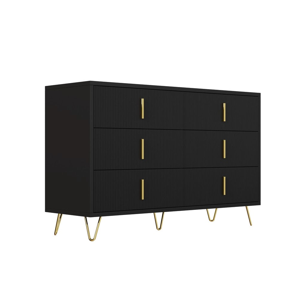 Credenza con Cassetti ¨C MINIMAL ¨C Design Moderno, Maniglie Dorate
