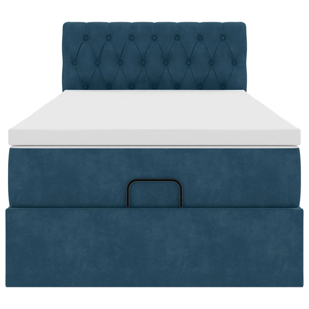 Struttura Letto Pouf con Materasso 80x200 cm Velluto 3311811