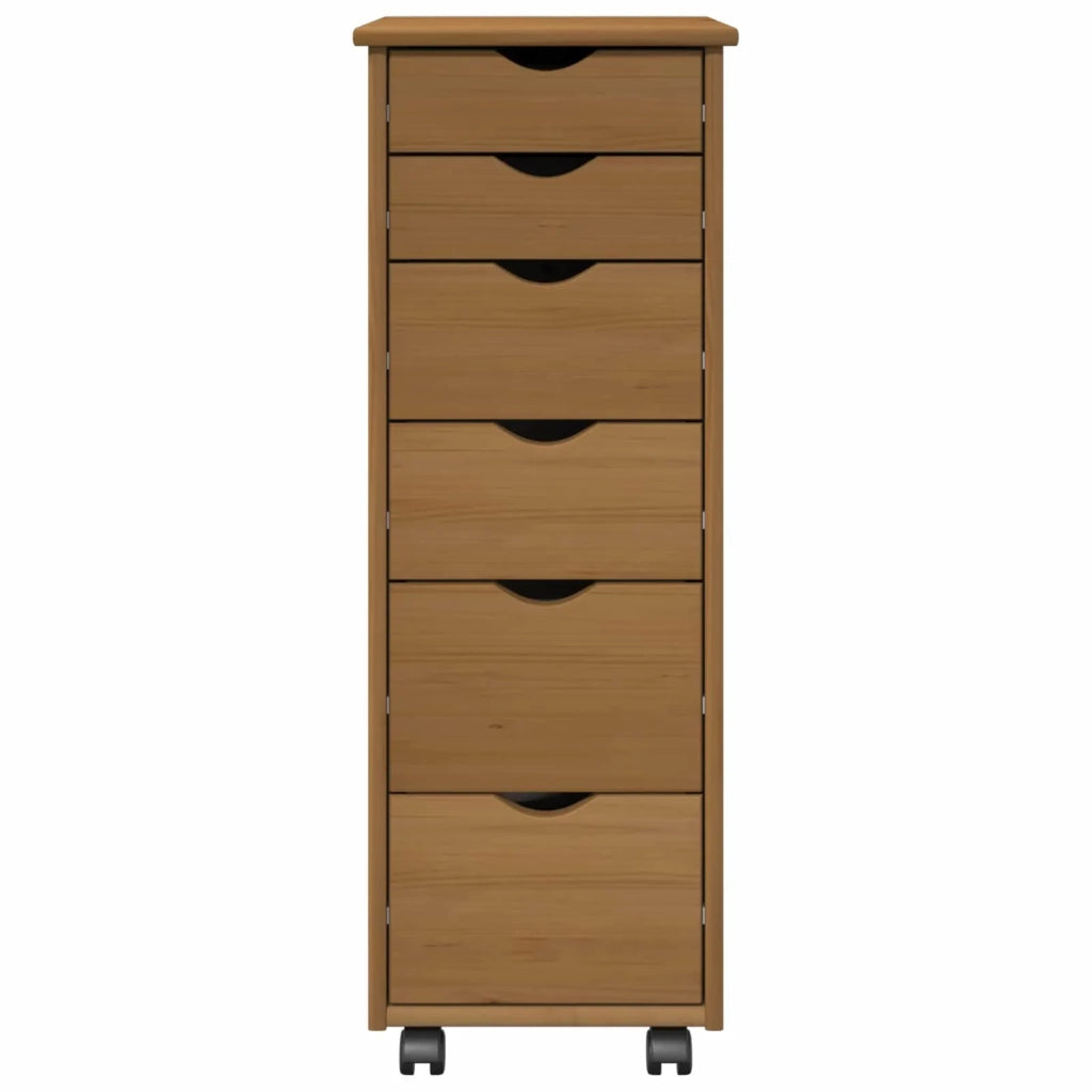 Mobile con Ruote con ruota Marrone miele 34 x 39 x 93,5 cm 42028364
