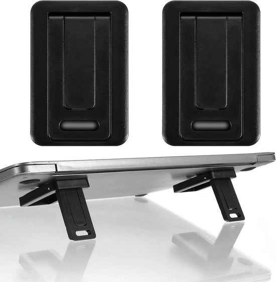 Supporto Portatile per Laptop con Piatto Tastiera Raffreddabile - 2 Pezzi - Nero - Opaco - Opaco - Modello: Allecto Plus