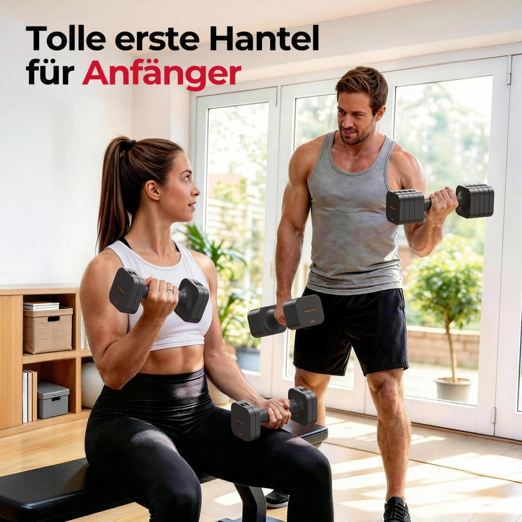 Set di manubri regolabili 5-in-1 ¨C zephmum ¨C 2 pezzi 5.4 kg