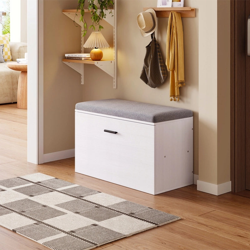 Moderno mobile porta scarpe con seduta – panca per l'ingresso, bianco stile loft