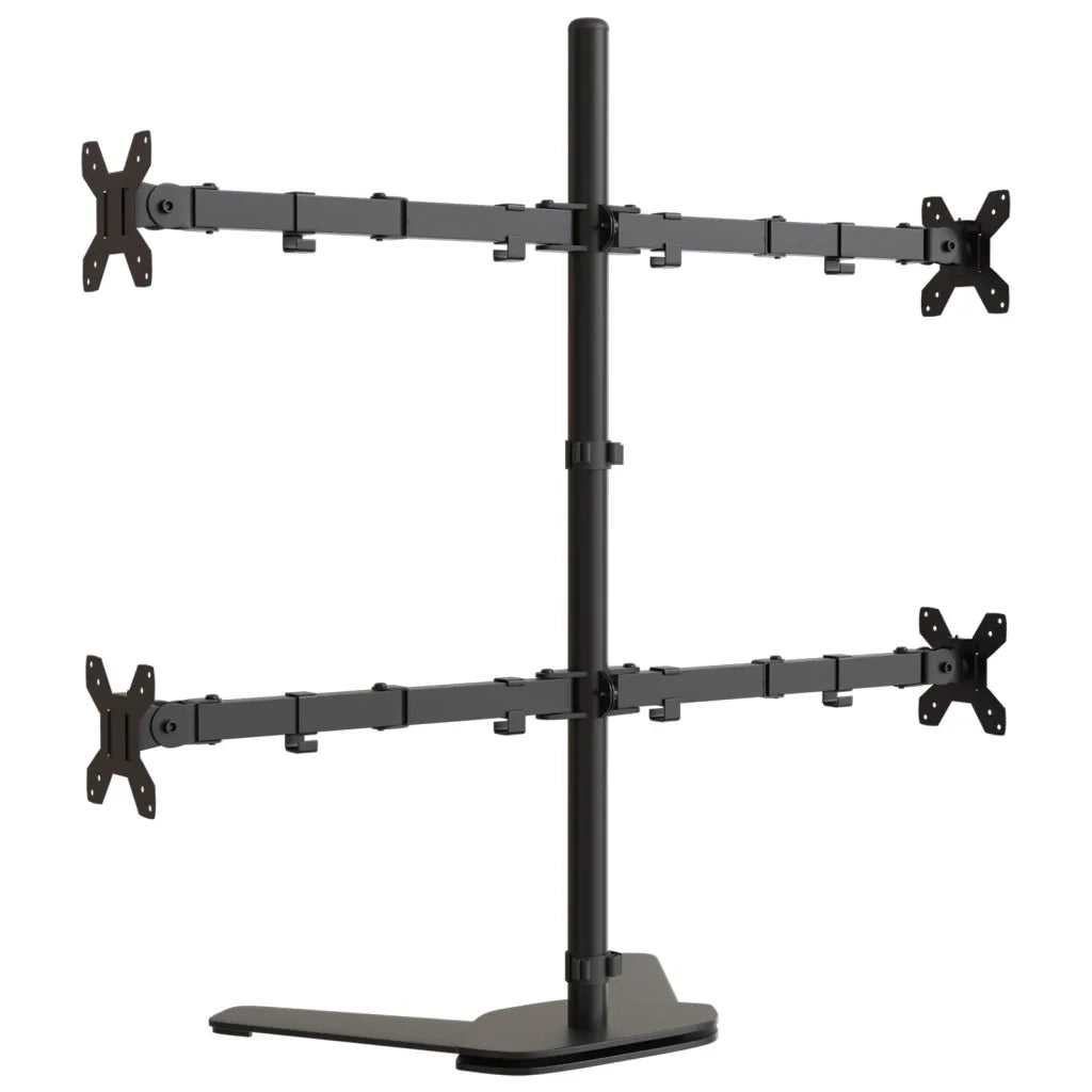 vidaXL Supporto per Monitor in Acciaio Nero VESA 75/100 mm
