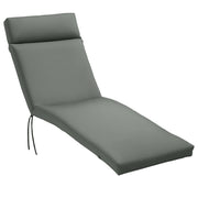 Cuscino per Lettino da Giardino ¨C zephmum ¨C Poliestere Grigio Scuro 196x55x8 cm