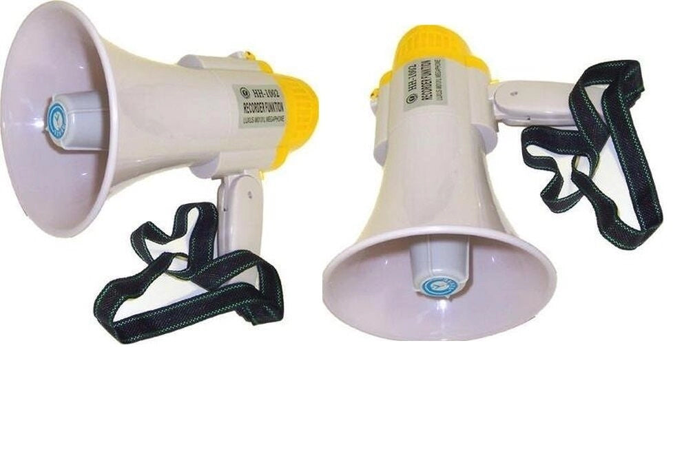 MEGAFONO PORTATILE PROFESSIONALE PORTATA 200MT REGISTRATORE VOCALE MUSICALE