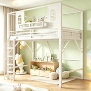 letto a castello metallo bianco 90 x 200 cm