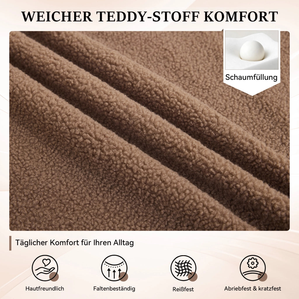 SEDIA Ufficio girevole 58x58x86 cm Teddy Marrone, regolabile, 360°