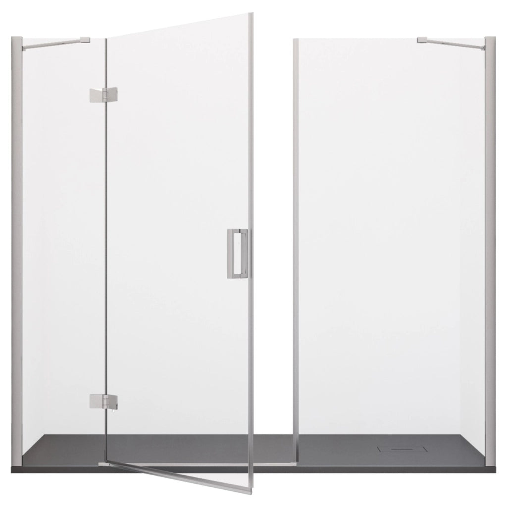 Porta doccia anta battente cristallo 8mm h195 cm regina, misura 195