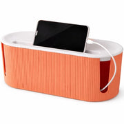 Scatola di connettori per cavi - Cassa per cavi 31x13,5x12,5 cm - Scatola per cavi arancione - Cassa per gestione cavi - Organizzatore cavi - Gestione cavi