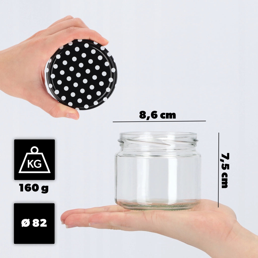 KADAX Sonka vasetti 330ml 50pz 82mm + coperchio "Black Peas"