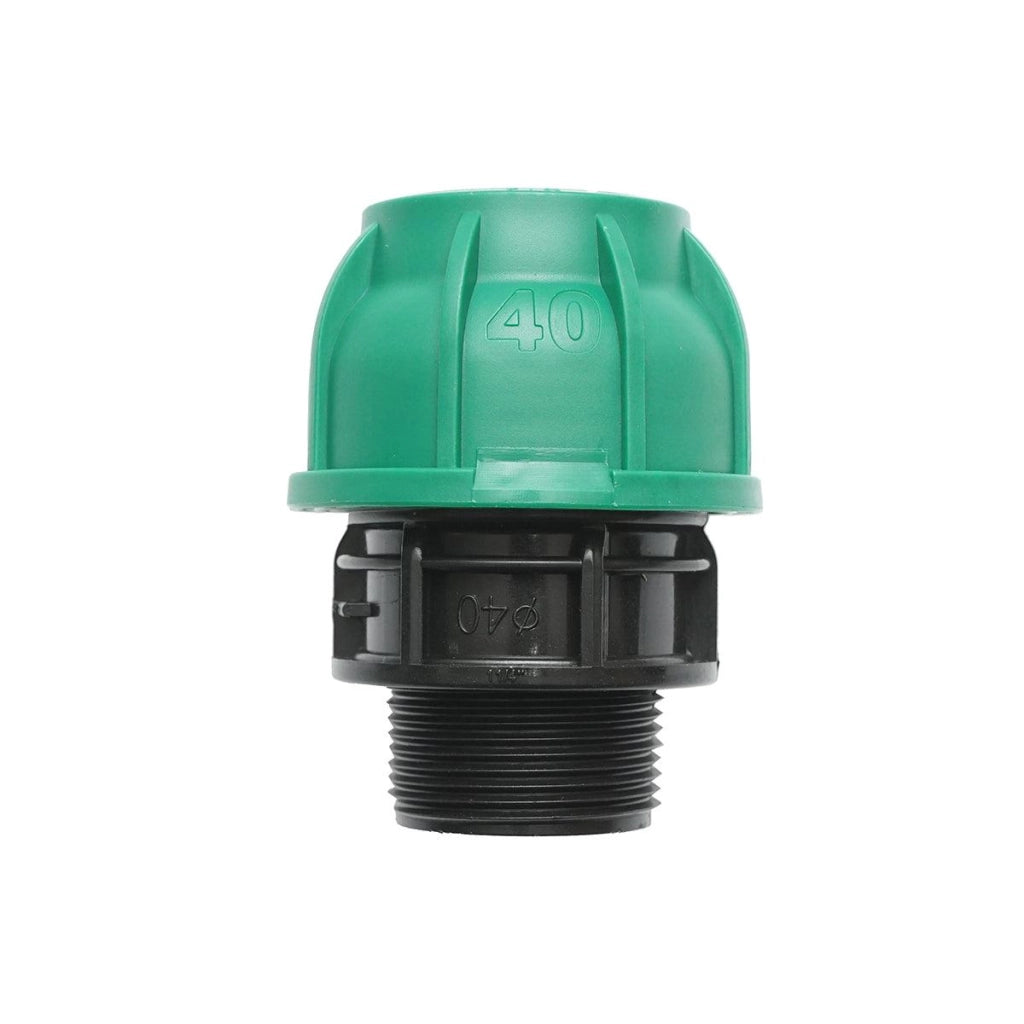 Raccordo Maschio a compressione 40mm X 5/4", per sistemi di irrigazione Manicotto Raccordo Tubi Raccordo di giunzione a compressione 40mm X 5/4" per sistemi di irrigazione