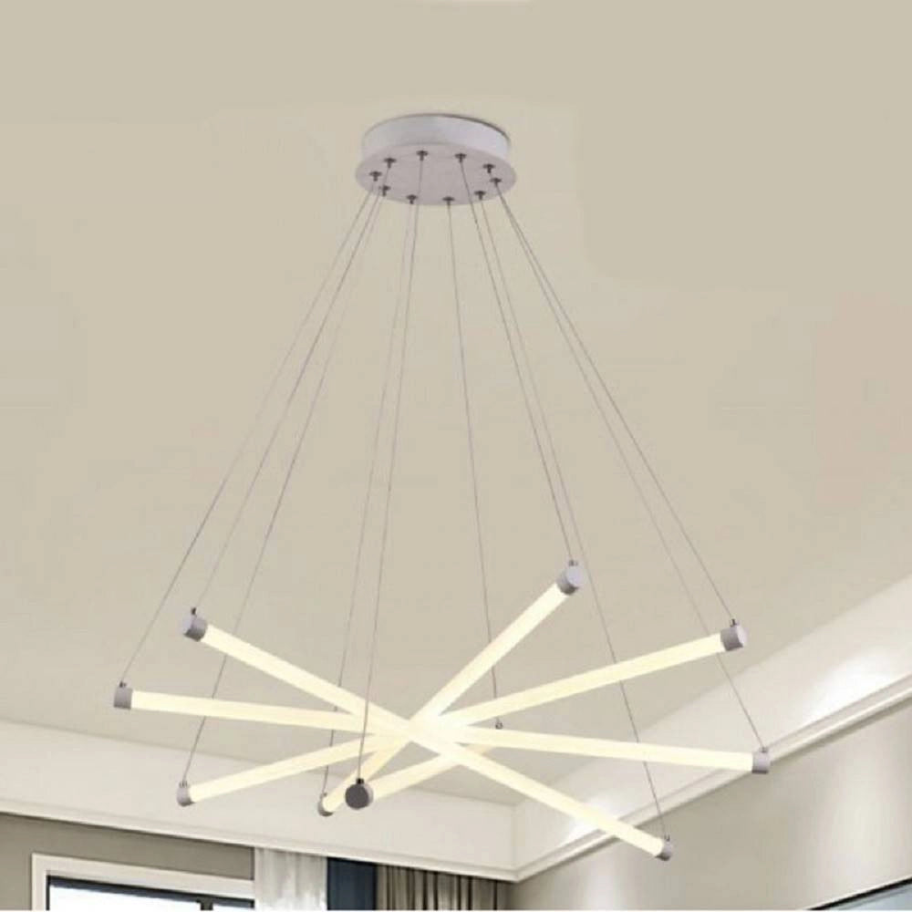 Trade Shop - Lampadario Led Moderno 55w A Sospensione A Raggi Luce Fredda Calda Naturale A05-o -
