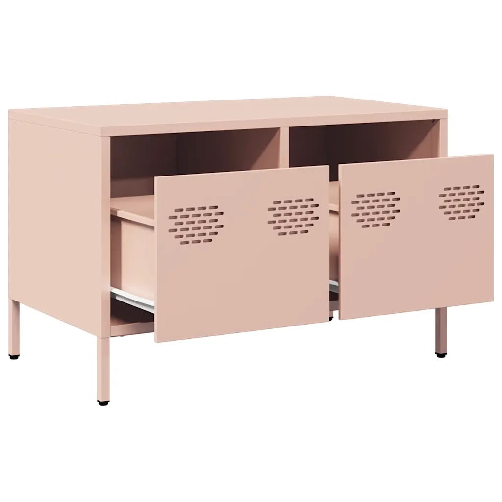 Mobile TV | Armadietto TV | Mobile Porta TV Rosa 68x39x43,5cm in Acciaio Laminato a Freddo