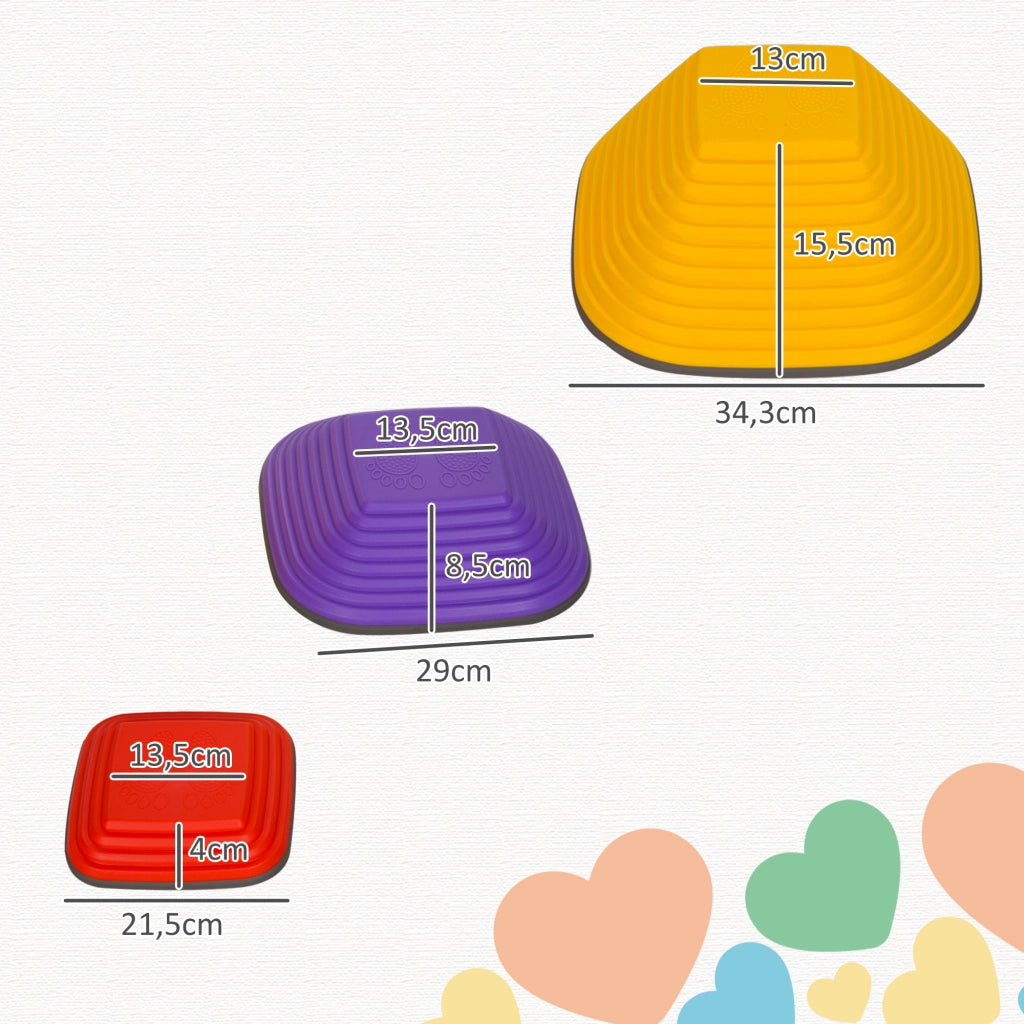 Blocchi di equilibrio per bambini ¨C zephmum ¨C multicolore, 6 pezzi, antiscivolo