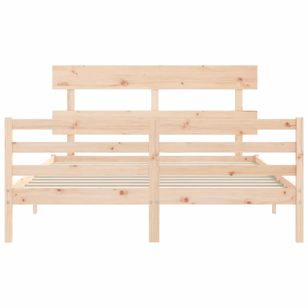 Giroletto con Testiera-Struttura Letto con testiera 160x200 cm in Legno Massello 538965
