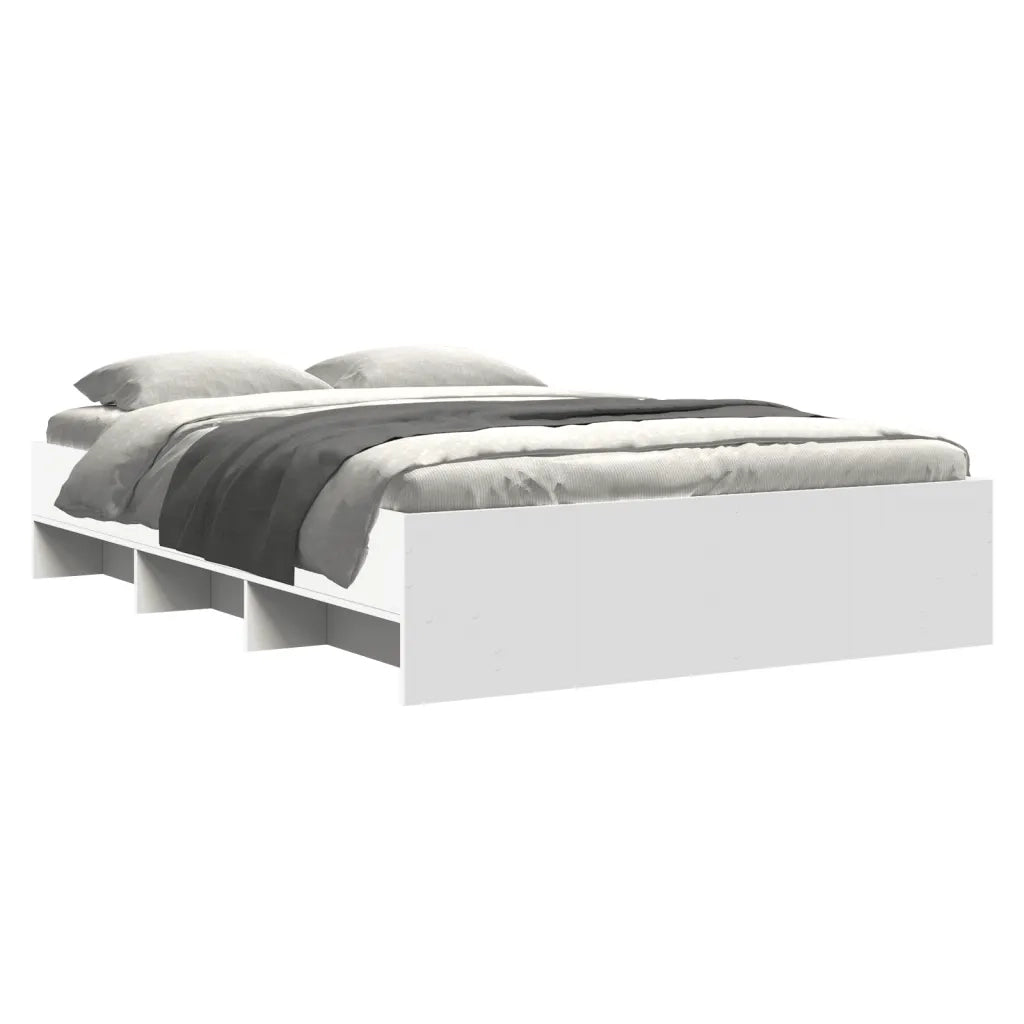 Giroletto-Struttura Letto Bianco 135x190 cm in Legno Multistrato 123782