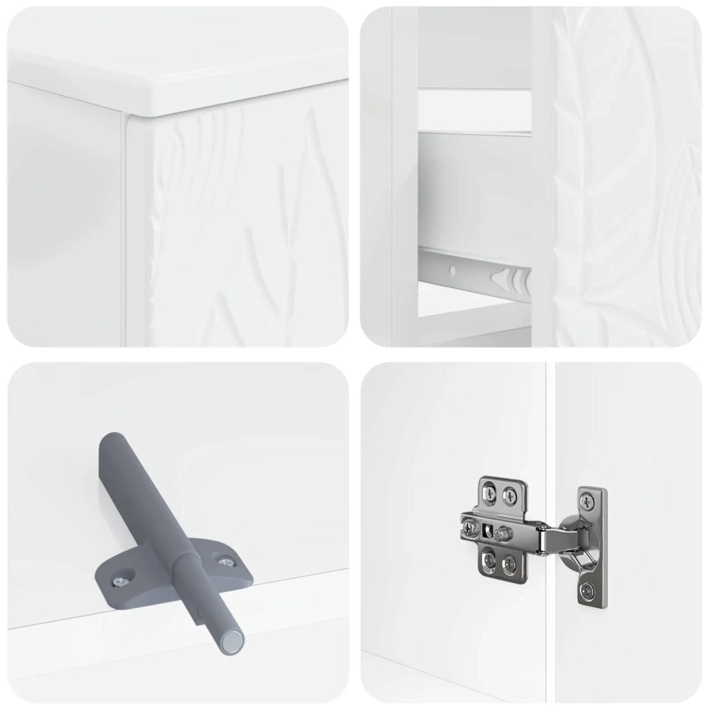 Set di armadietti da bagno in 3 pezzi DELFT Bianco Lucido 3417787