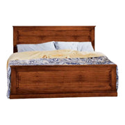 Letto matrimoniale classico legno tinta noce  173x110x209 (6131) - Mobili 2G