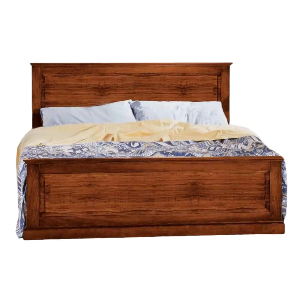 Letto matrimoniale classico legno tinta noce  173x110x209 (6131) - Mobili 2G