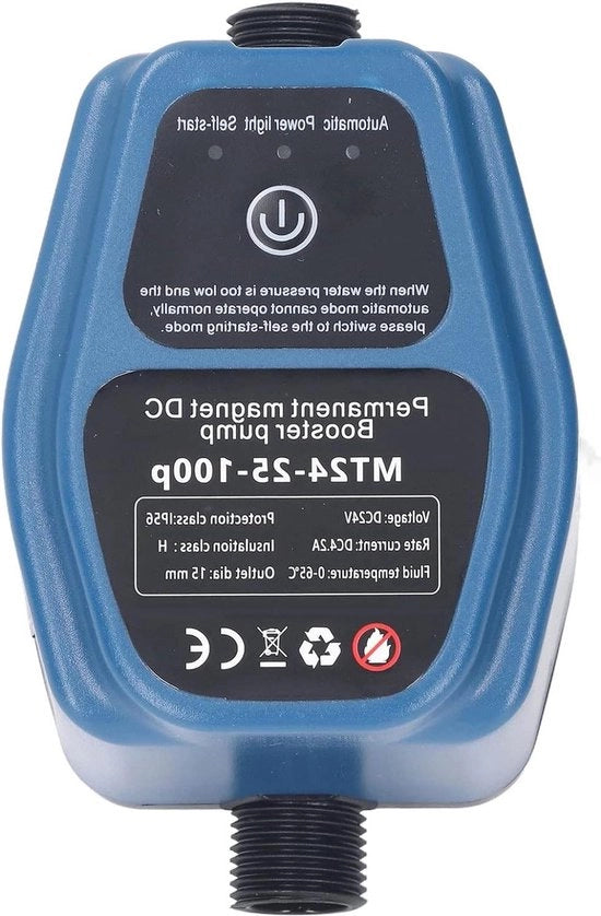 Pompa di pressione acqua 100 W 24 V IP56 doccia automatico start-stop - alta pressione acqua - 25 l al minuto