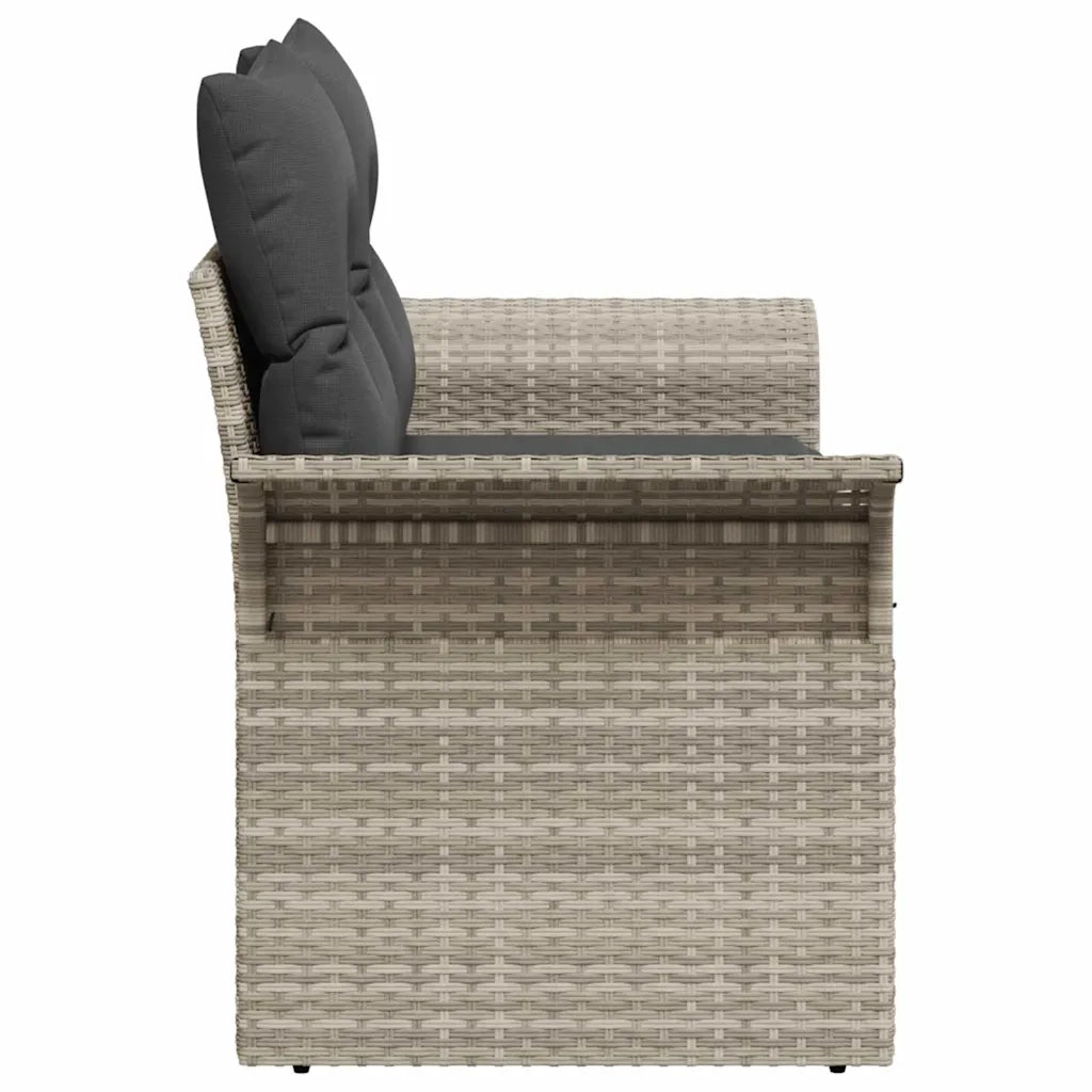 Divano da giardino Grigio chiaro 141 x 62 x 69cm polyrattan 42006697