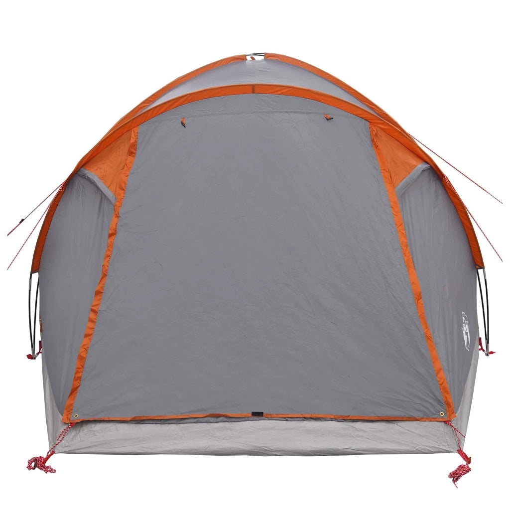 Tenda Capanna Grigio e arancione 4 persone Poliestere e Acciaio 42028581