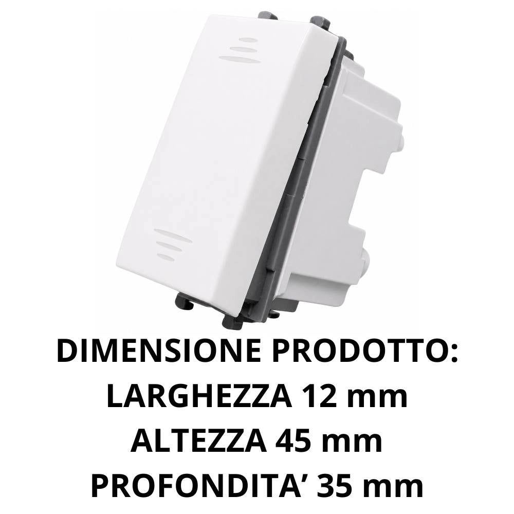 Interruttore unipolare con gemma illuminabile ave domus s44