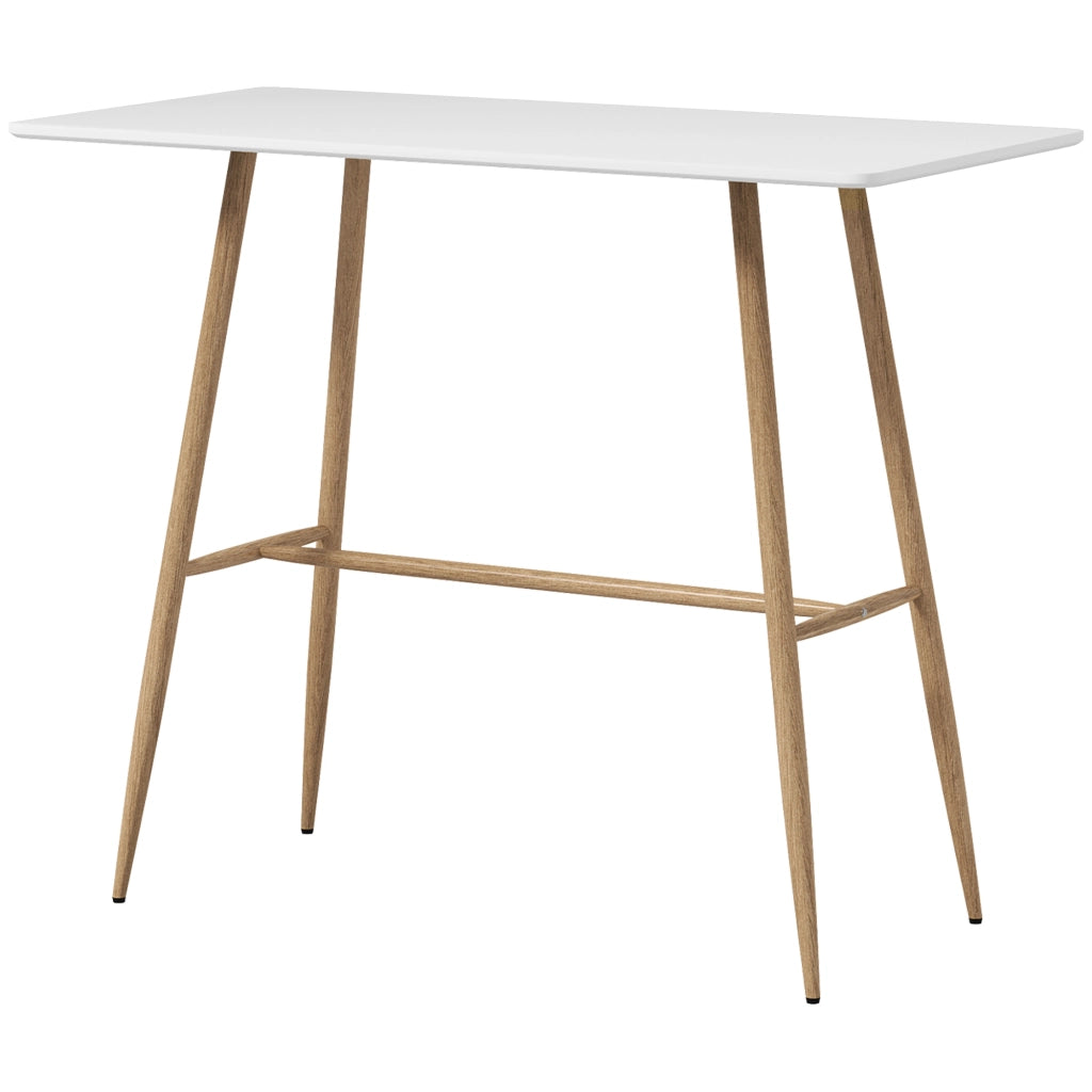 Tavolo da bar rettangolare 4 persone ¨C Zephmum ¨C Effetto legno bianco 118x58x98 cm