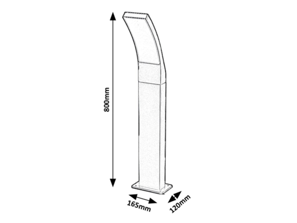 Lampada paletto giardino LED 12W antracite Palanga Rabalux