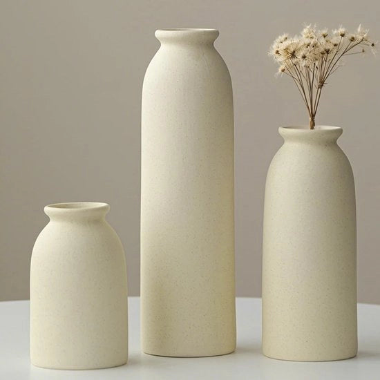 Set di vasi ceramici da 3 cm 27, piccoli vasi per fiori per decorazione, arancione, giallo, bianco (beige)